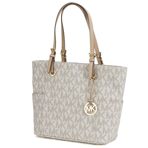 michael kors black handbag jet set|Michael Kors vanilla jet set.